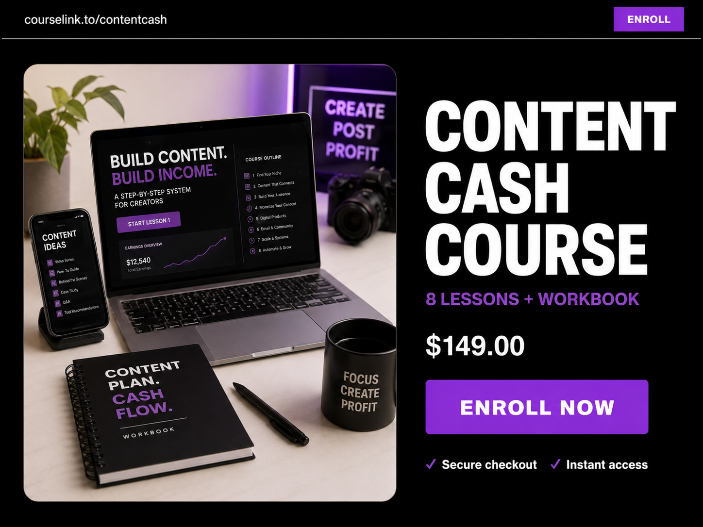 SubscribeLink.to page for a recurring paid membership